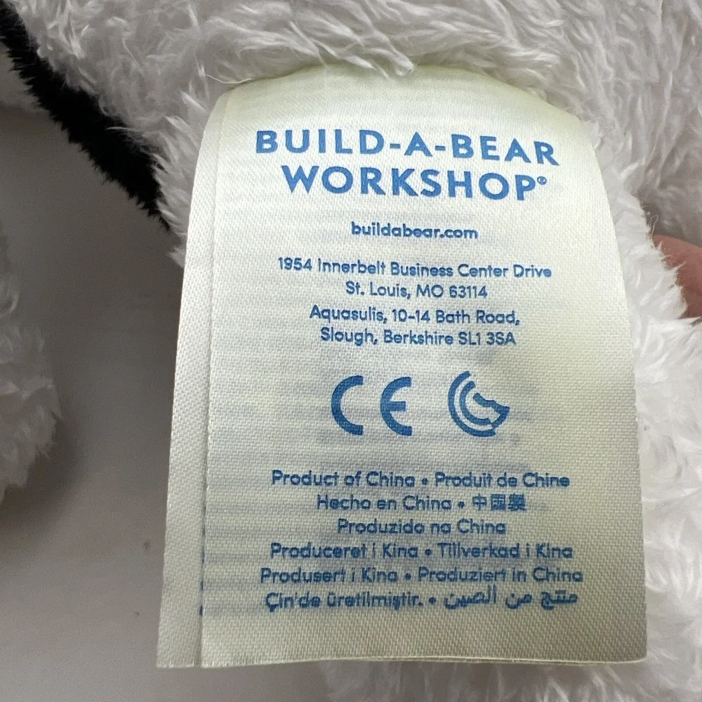 Build A Bear Cookies And Cream Black And White Puppy Dog Spots Plush 16
